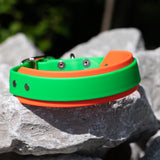 Green and Orange Two-Tone Biothane Dog Collar